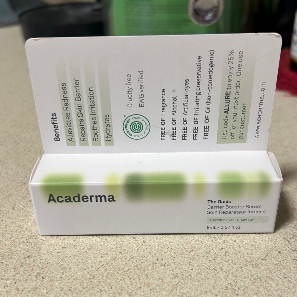 Acaderma The Oasis ~ Barrier Booster Serum travel size 8ml ~ BNIB ~ Authentic